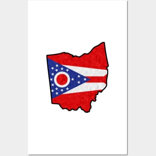 Ohio State Flag Dayton Cleveland Cincinnati Columbus Athens Toledo Akron Canton Posters and Art